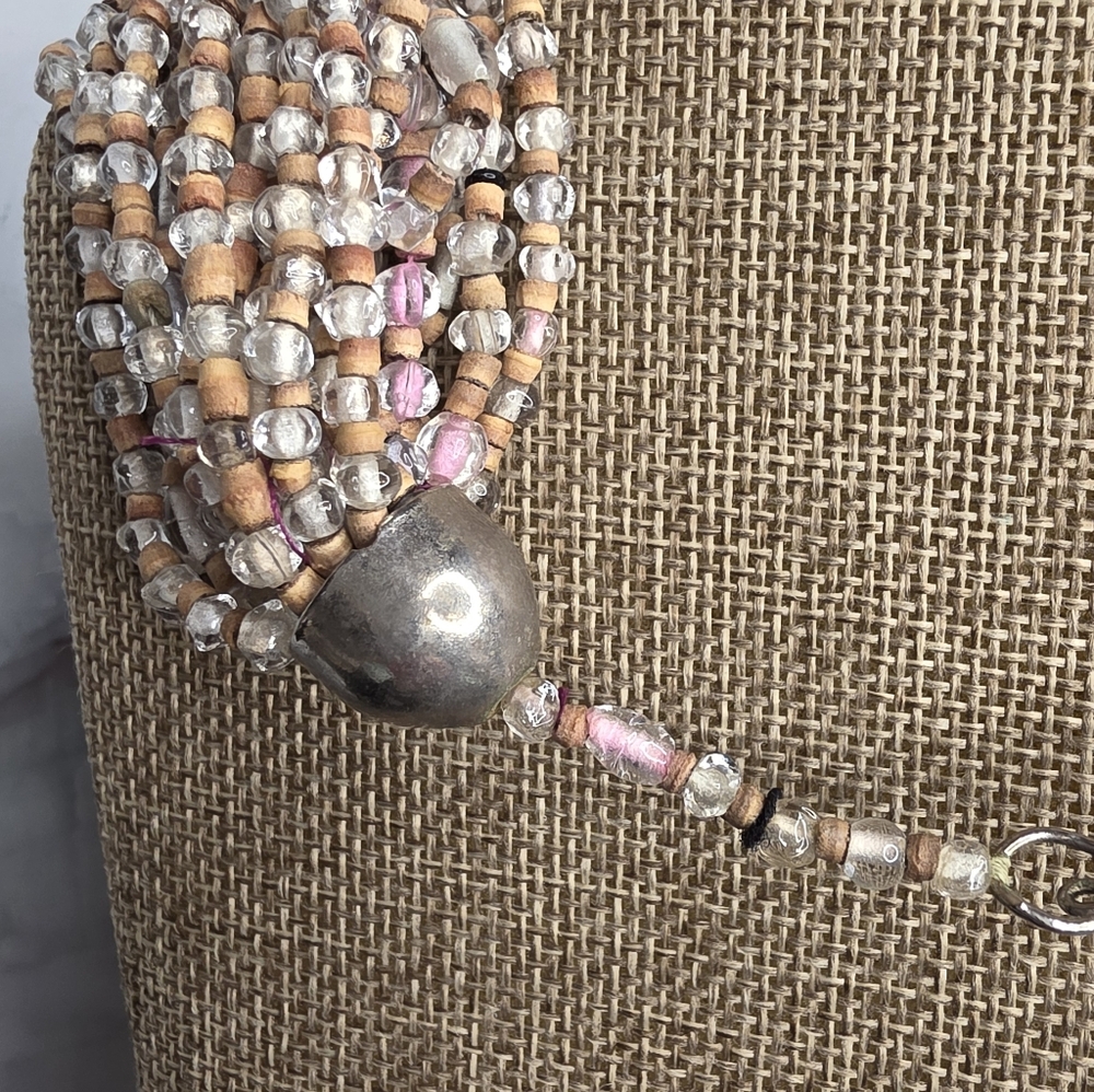 Boho Chic Multi Strand Seed Bead Statement Neckla… - image 4